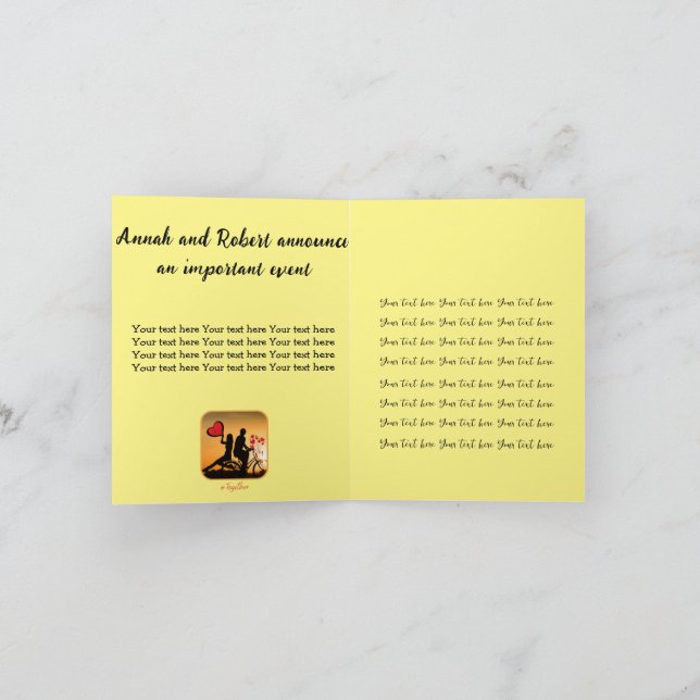 Always Romantic Love Invitation (Inside)