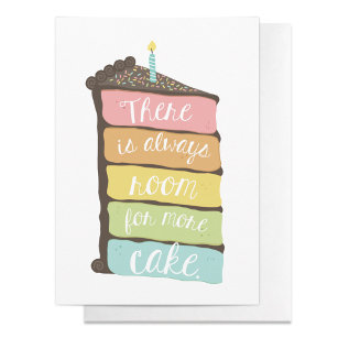 Always Room For Cake Birthday Card