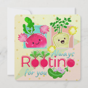 Always Rooting for You   Motivational Quote Pun Holiday Card