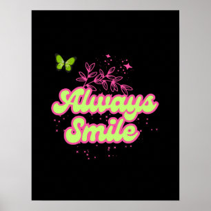 Always Smile – Positive Quote Wall Art