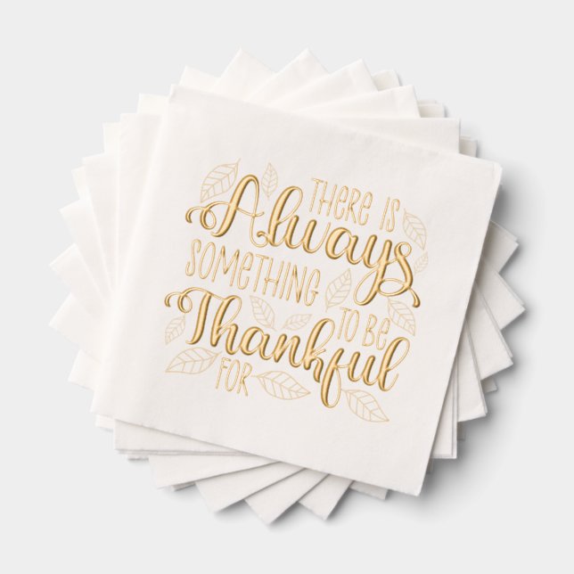 Always Something To Be Thankful For Foil Napkins (Insitu (Stacked))