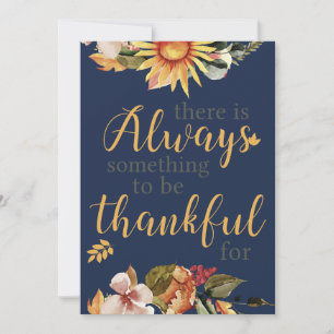 "Always something to be thankful for" Quote Holiday Card