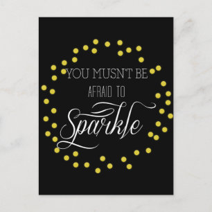 Always Sparkle Gold Modern Design Postcard