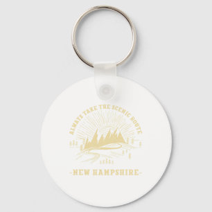 Always Take The Scenic Route New Hampshire Hiking Key Ring