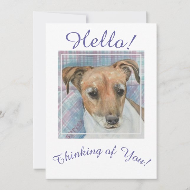 Always Thinking of You Terrier Puppy Holiday Card (Front)