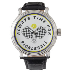Always Time for Pickleball Paddles Black Olive Watch