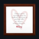 Always Time To Be A Mummy Jewellery Keepsake Box<br><div class="desc">Give mum a keepsake box for her special jewellery or items.</div>