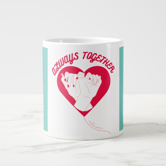 Always Together Love  Large Coffee Mug (Front)