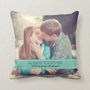 Always Together Modern Custom Photo Romantic Cushion