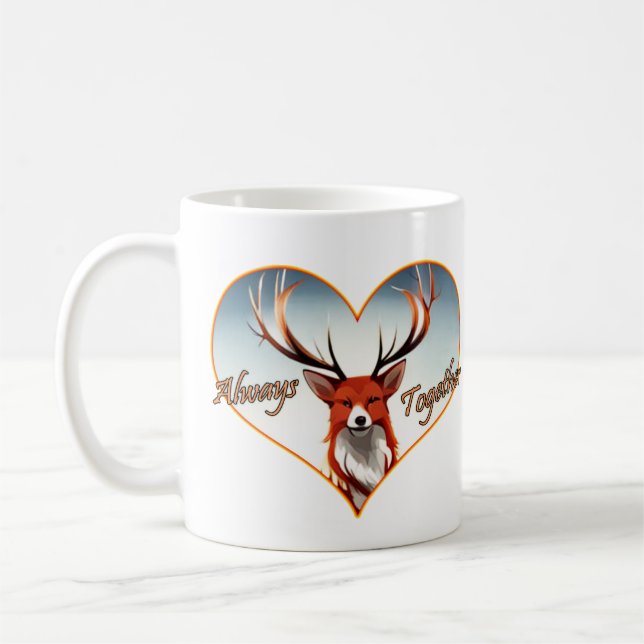 Always Together Vixen and Stag  Coffee Mug (Left)