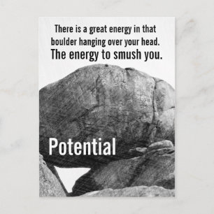Always try to achieve your potential postcard