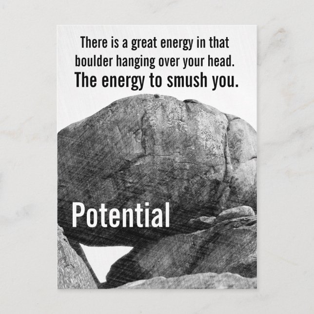 Always try to achieve your potential postcard (Front)