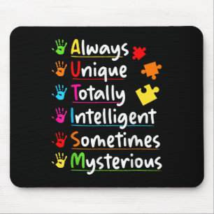 Always Unique Autism Awareness Totally Intelligent Mouse Pad
