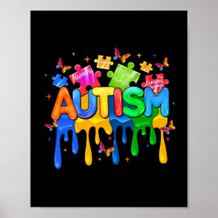 Always Unique Autism Awareness Totally Intelligent Poster