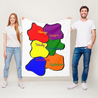 Always Unique Autism Fleece Blanket