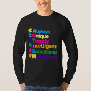 Always Unique Awesome Autism Awareness Supporters T-Shirt