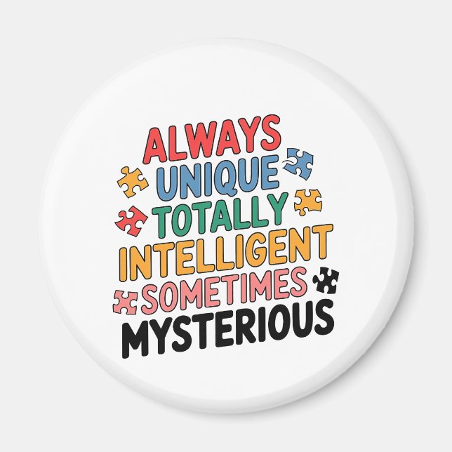 Always Unique Totally Intelligent Sometimes   Magnet (Front)