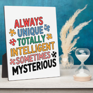 Always Unique Totally Intelligent Sometimes   Plaque