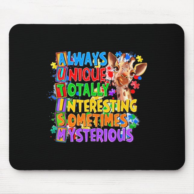 Always Unique Totally Interesting Sometimes Myster Mouse Pad (Front)
