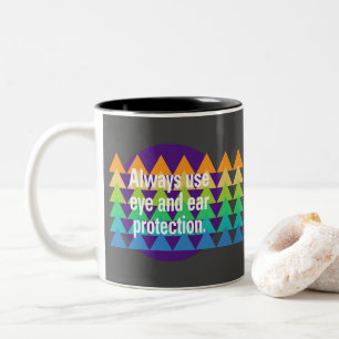 Always use eye Spectrum Rainbow Spot Grey Two-Tone Coffee Mug