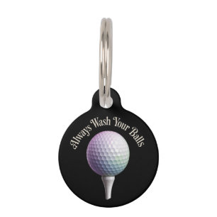 Always Wash Your Balls Funny Golf Sports Gift Pet Tag