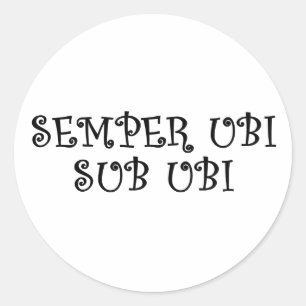 Always wear underwear (Latin) Classic Round Sticker