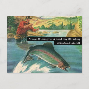 Always Wishing For a Good Day of Fishing Customise Postcard