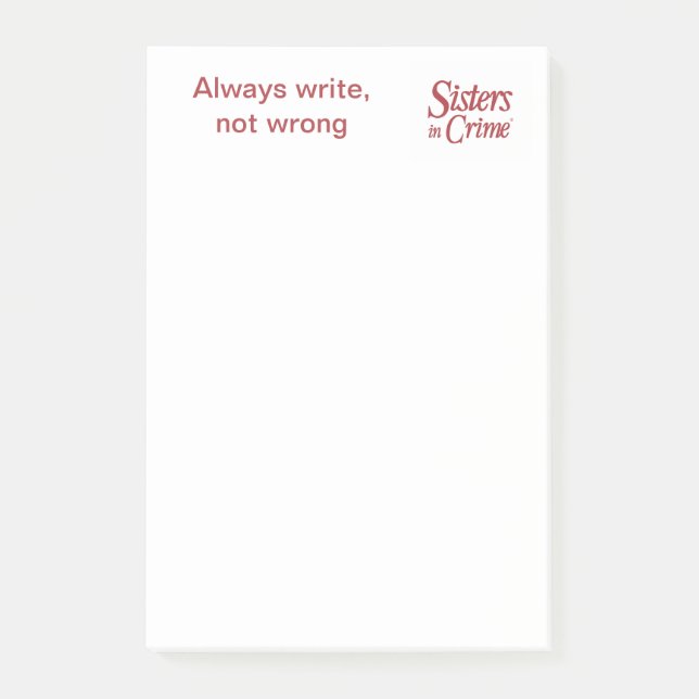 Always Write, Never Wrong Post-It Notes (Front)