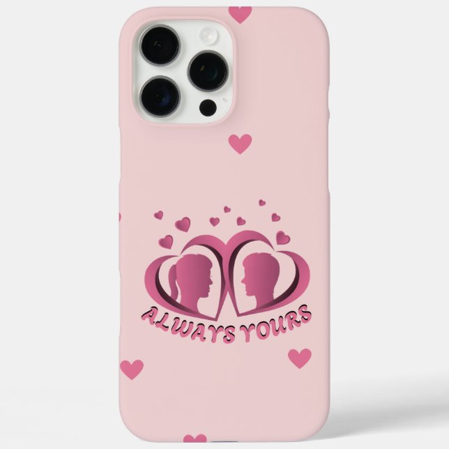 Always Yours Romantic Couple Hearts Phone Case (Back)