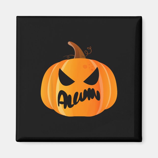 Alwin Name Custom Pumpkin Personalised Halloween  Magnet (Front)
