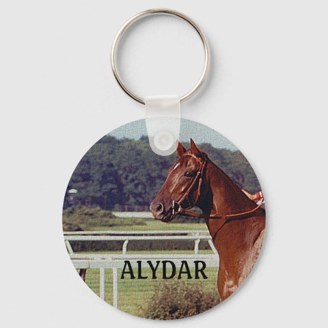 Alydar Belmont Stakes Post Parade 1978 Key Ring (Front)