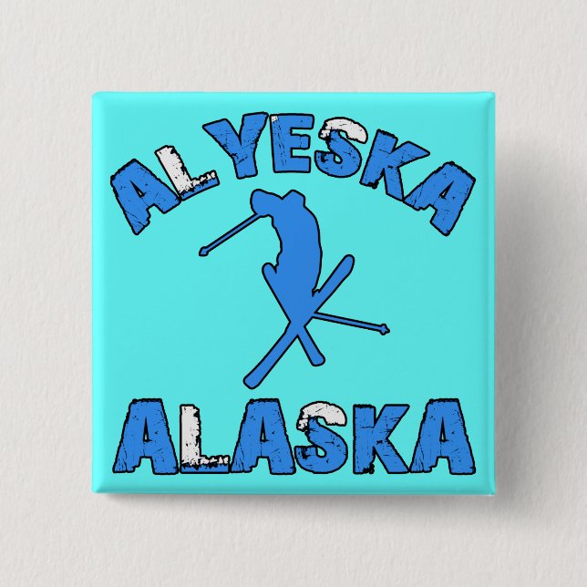 Alyeska, Alaska 15 Cm Square Badge (Front)