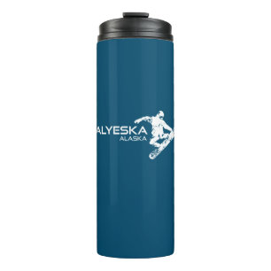 Alyeska Alaska Snowboarder Thermal Tumbler