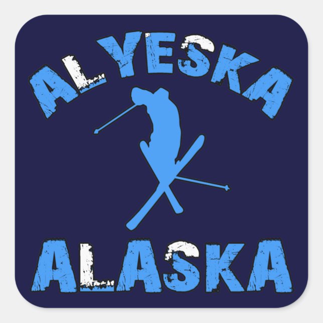 Alyeska, Alaska Square Sticker (Front)