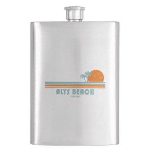 Alys Beach Fort Walton Sun Palm Trees Hip Flask