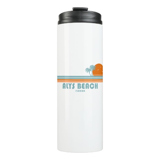 Alys Beach Fort Walton Sun Palm Trees Thermal Tumbler (Front)