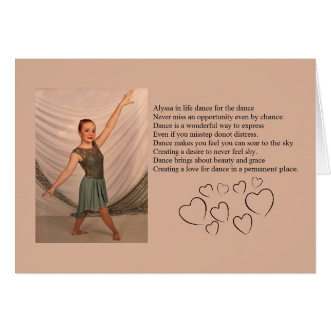 Alyssa Dance Poem (Front Horizontal)