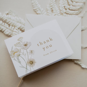 ALYSSA Floral Bloom Summer Boho Flower Baby Shower Thank You Card