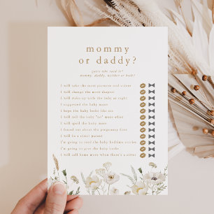 ALYSSA Guess Who Mummy Daddy Baby Shower Game Card