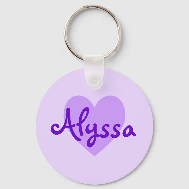 Alyssa in Purple Key Ring (Front)