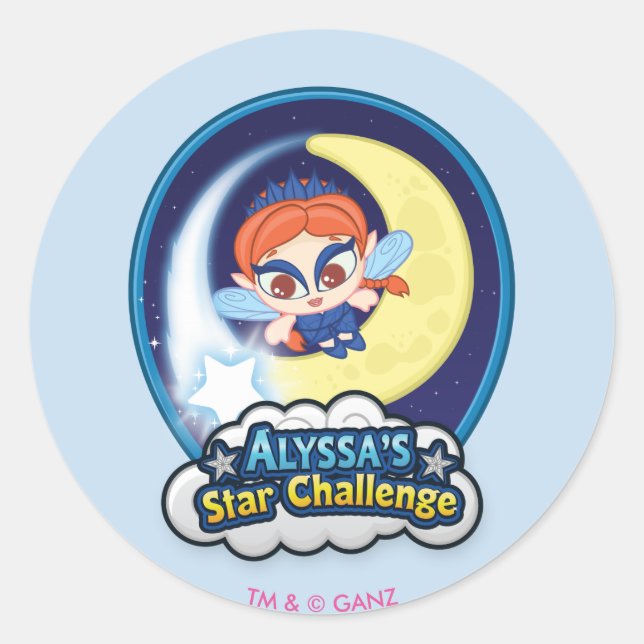 Alyssa's Star Challenge Classic Round Sticker (Front)