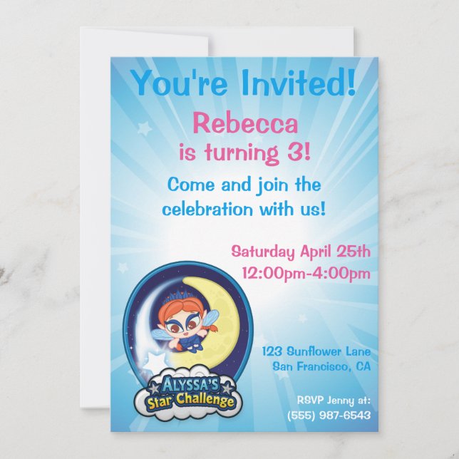 Alyssa's Star Challenge Invitation (Front)