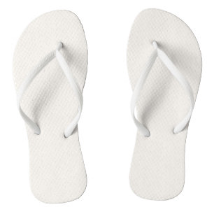 Alyssum White Solid Colour, Light Neutral Colours Thongs