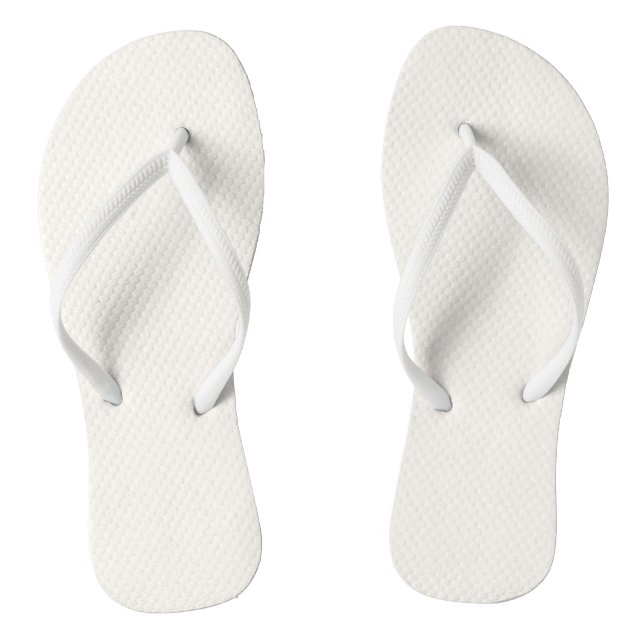 Alyssum White Solid Colour, Light Neutral Colours Thongs (Footbed)