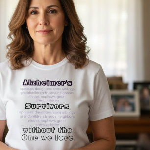 ALZ Alzheimers Disease Awareness Survivors T-Shirt