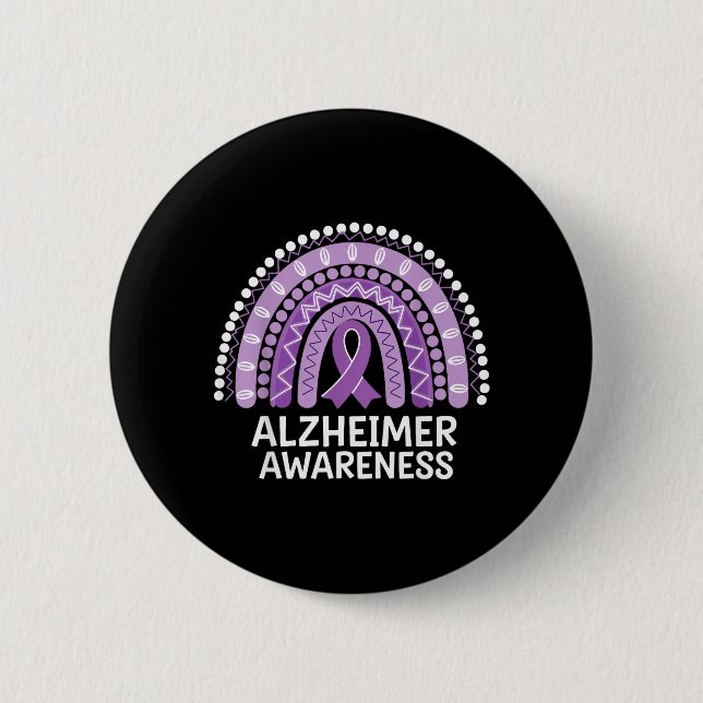 Alzheimer Awareness 6 Cm Round Badge (Front)