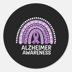Alzheimer Awareness Classic Round Sticker