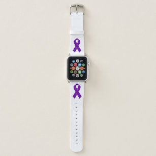Alzheimer Awareness Purple Ribbon Apple Watch Band