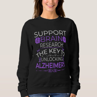 Alzheimer Brain Injury Design Purple Alzheimers Aw Sweatshirt