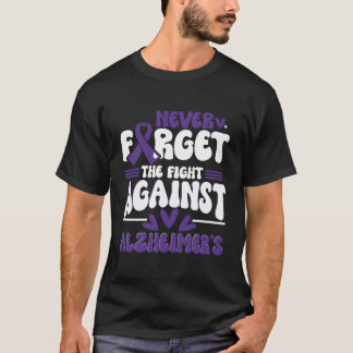 Alzheimer Brain Injury Design Purple Alzheimers Aw T-Shirt